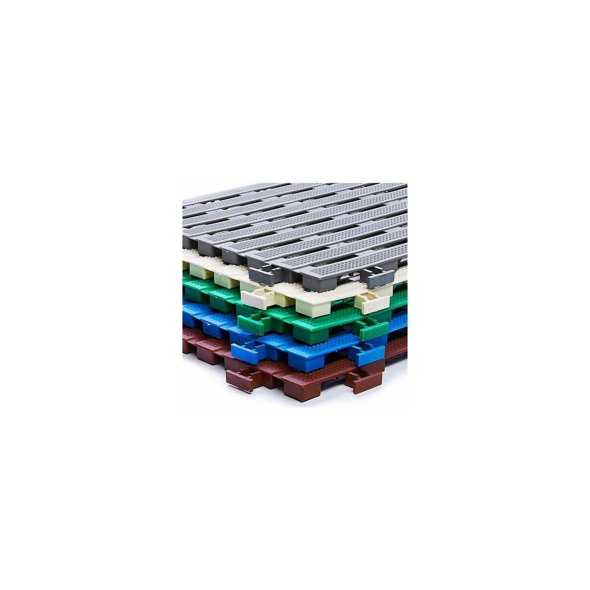Sol anti-dérapant 1.2 m carré blanc (12 pièces) en pvc étanche pour tous milieux humides