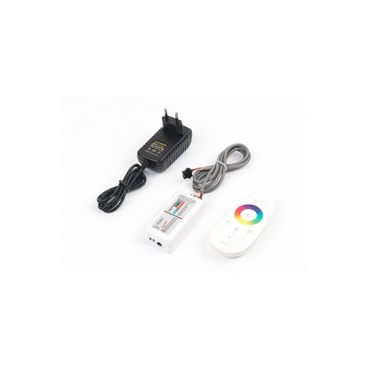 Foco empotrable RGB estanco IP68 + pulsador de control y transformador para hammam y baño