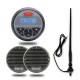 Waterproof speakers 2 x 70W with central control USB hi-fi bluetooth radio waterproof