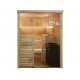 Cabine de sauna 121 cm x 118 cm x 202 cm mini 1 ou deux personne poêle à sauna fournis