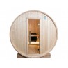 Sauna extérieur Harvia type tonneau avec poêle à bois 220 cm (L) x 220 cm (diamètre)