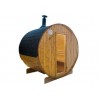 Sauna extérieur Harvia type tonneau avec poêle à bois 220 cm (L) x 220 cm (diamètre)