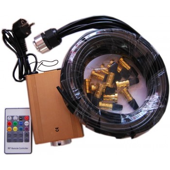 Kit de iluminación de fibra óptica blanco cálido 16W para Sauna / Hammam (12 puntos de luz)
