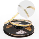 Tira LED COB ip 33 blanco cálido 5 metros con tira adhesiva y fijaciones incluidas