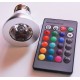 Bulb E27 to color RGB LED 3w with remote control