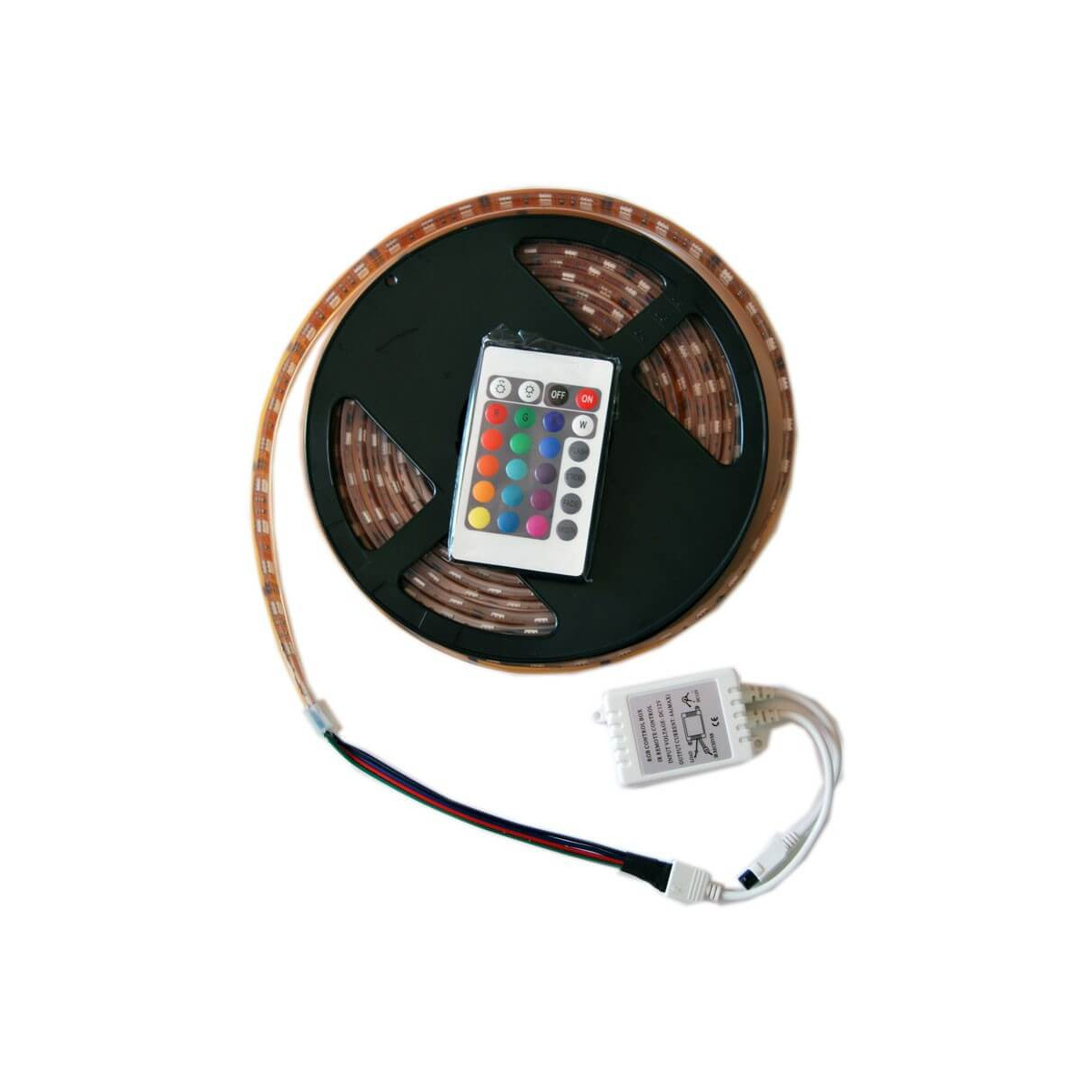 Cinta de LED RGB con control remoto + transformador