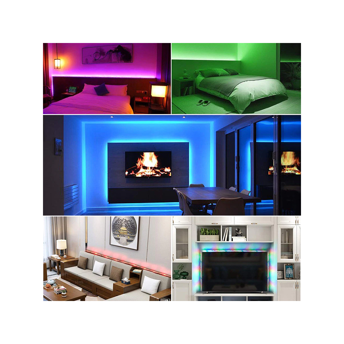 Ruban à LED RGB 5 mètres + télécommande + Transformateur 12v  IP68 