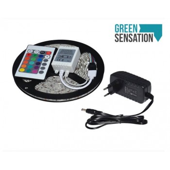 Ruban à LED RGB 5 mètres + télécommande + Transformateur 12v IP68