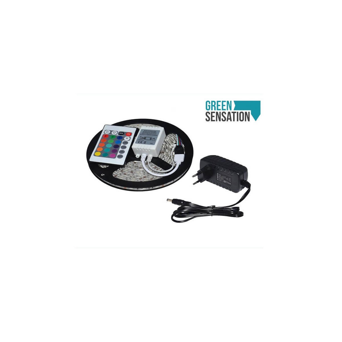 Ruban à LED RGB 5 mètres + télécommande + Transformateur 12v IP68
