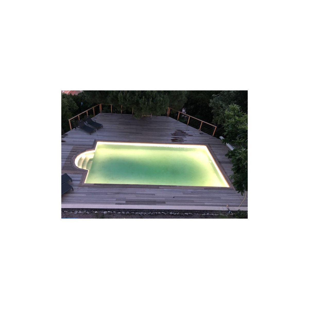 Nastro led impermeabile bianchi caldi 5 metri 12v con trasformatore IP68