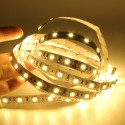 Nastro led impermeabile bianchi caldi 5 metri 12v con trasformatore IP68