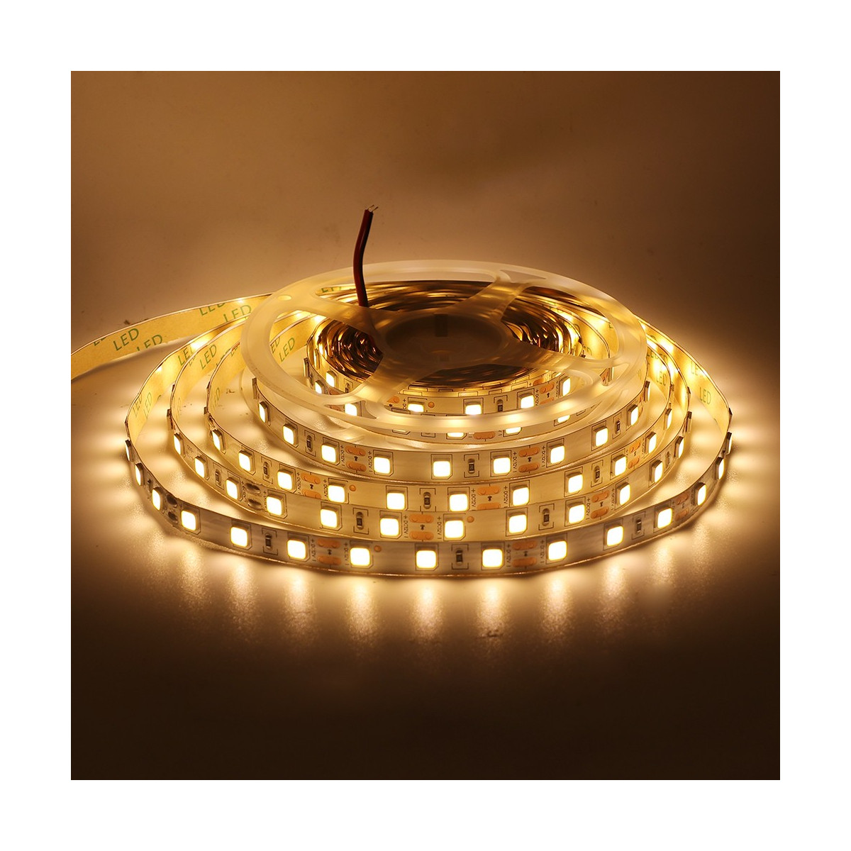 Satz von 2 Bändern weiße heiße 5 Meter LED + Trafo 12V IP68
