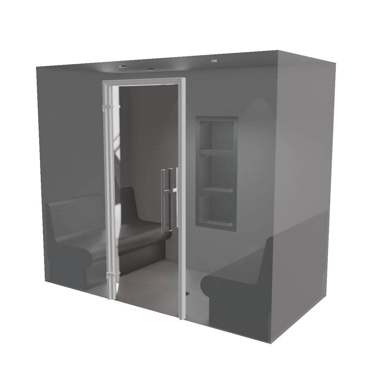 Kit de construcción cabina hammam a teja 240 x 120 con generador de vapor