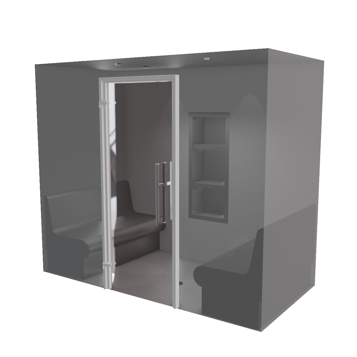 Kit de construction cabine Hammam à carreler 240 x 120 avec générateur vapeur