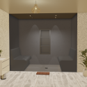 Kit de construcción cabina hammam a teja 240 x 120 con generador de vapor