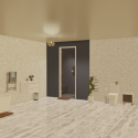 Hamam-Kabinenbausatz zum Kacheln 180 x 100 mit Dampfgenerator