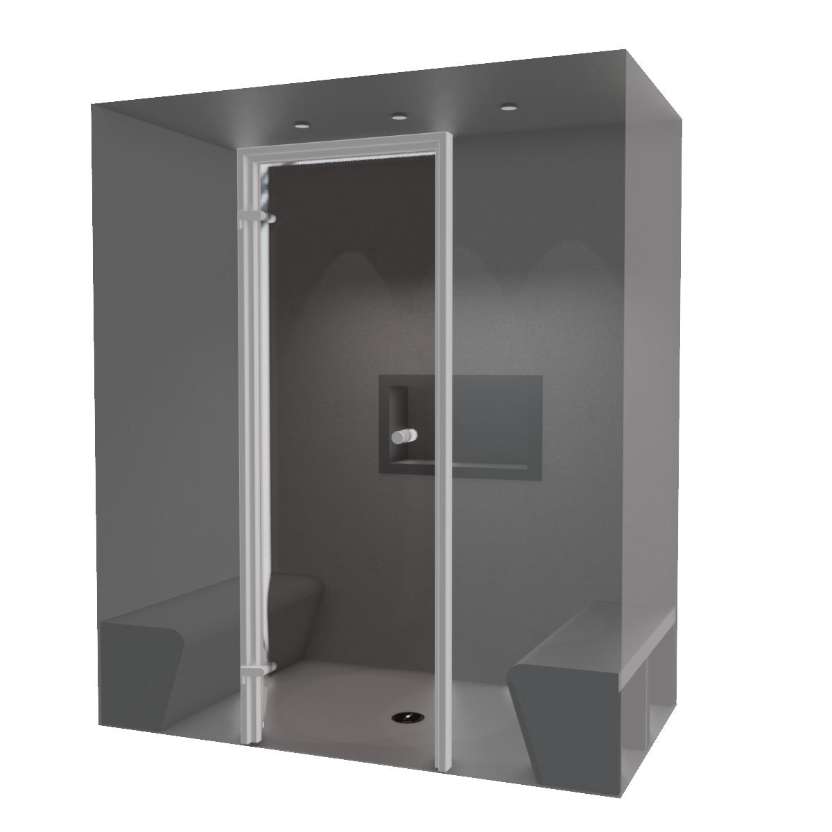 Kit de construcción cabina hammam a teja 180 x 100 con generador de vapor