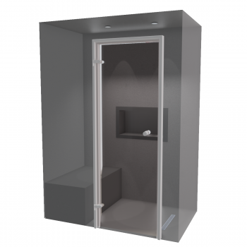 Hammam kit de construction cabine de douche à carreler 150 x 90 avec générateur vapeur
