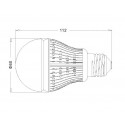 Bombilla LED 7W E27 Blanco neutro dimensiones