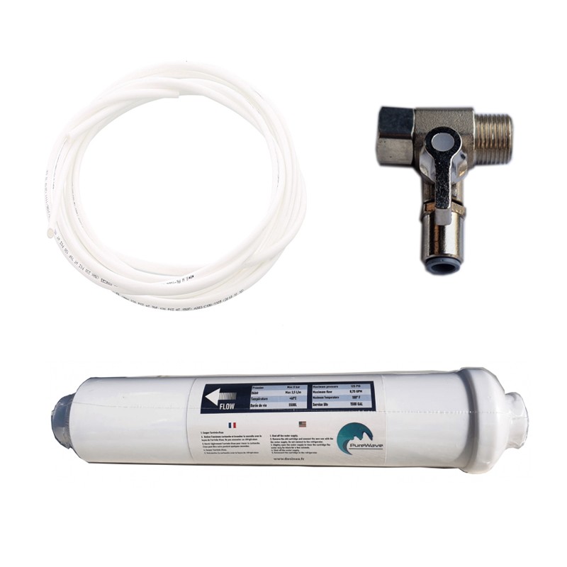 Universal connection + filtration kit for filter cartridge
