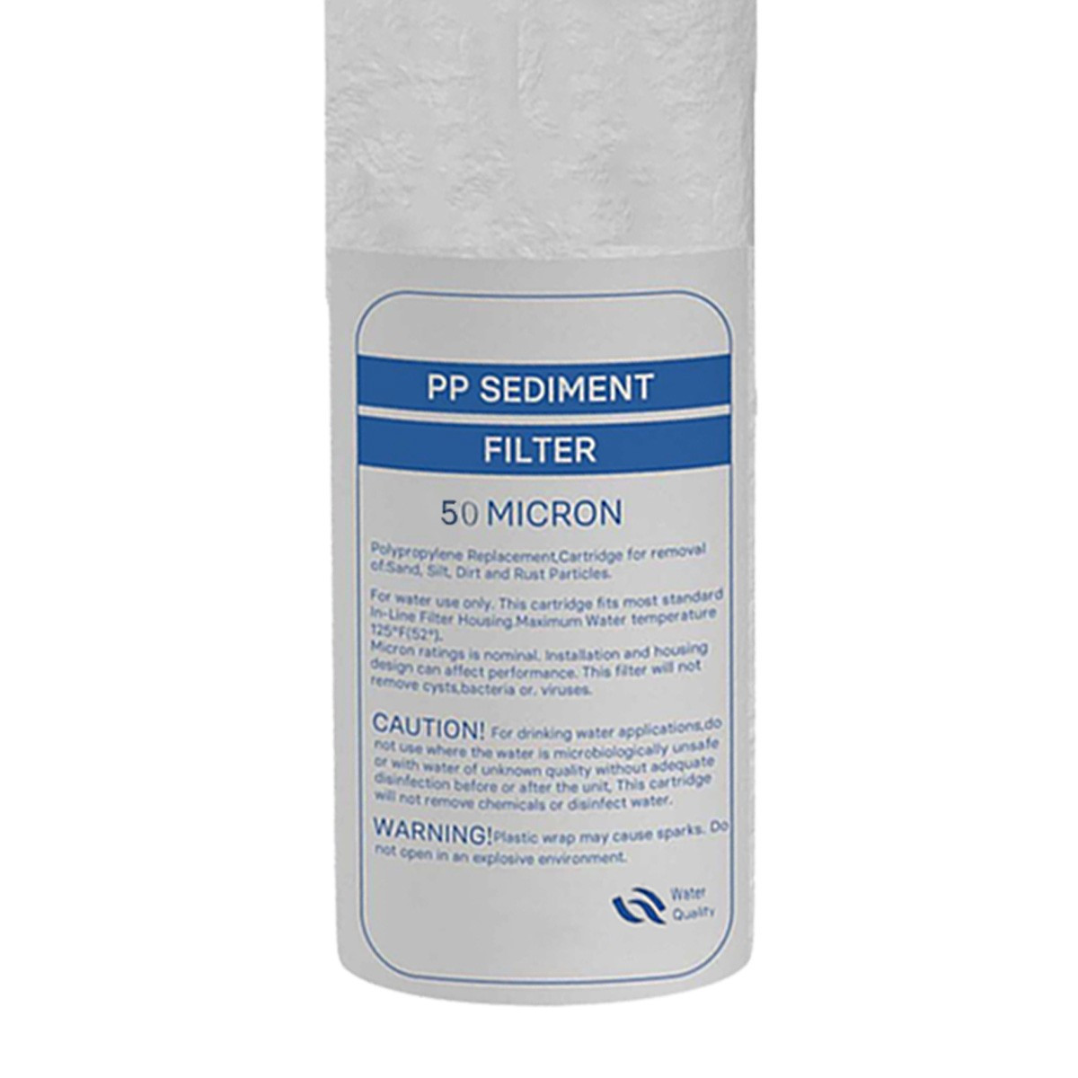 	50-Mikron-Anti-Sediment-Kartuschenetikett für 9-3/4 - 10-Zoll-Filterhalter