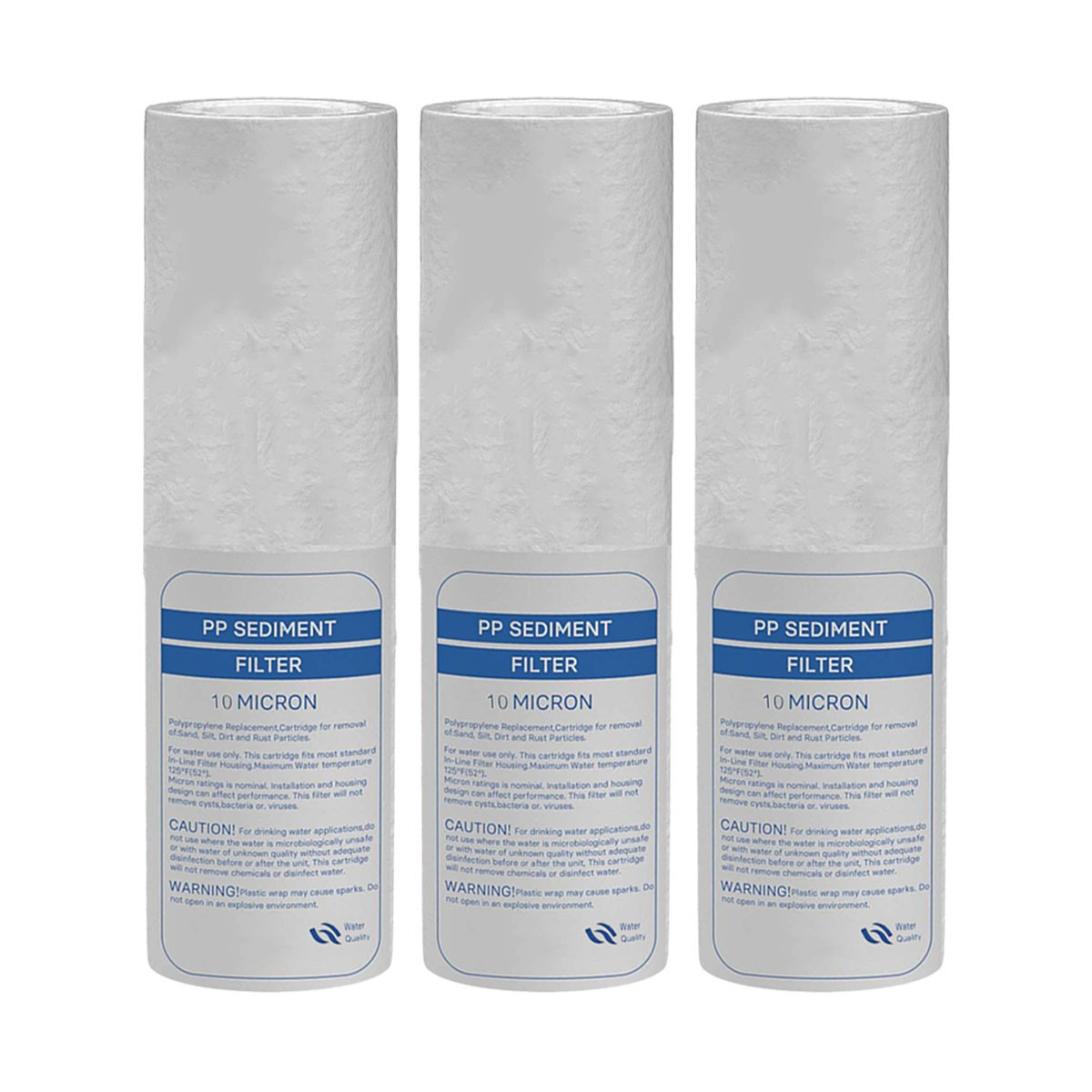 Set mit 3 Minen Anti-Sediment 10 µm für Tür Filter 9-3/4-10 Zoll
