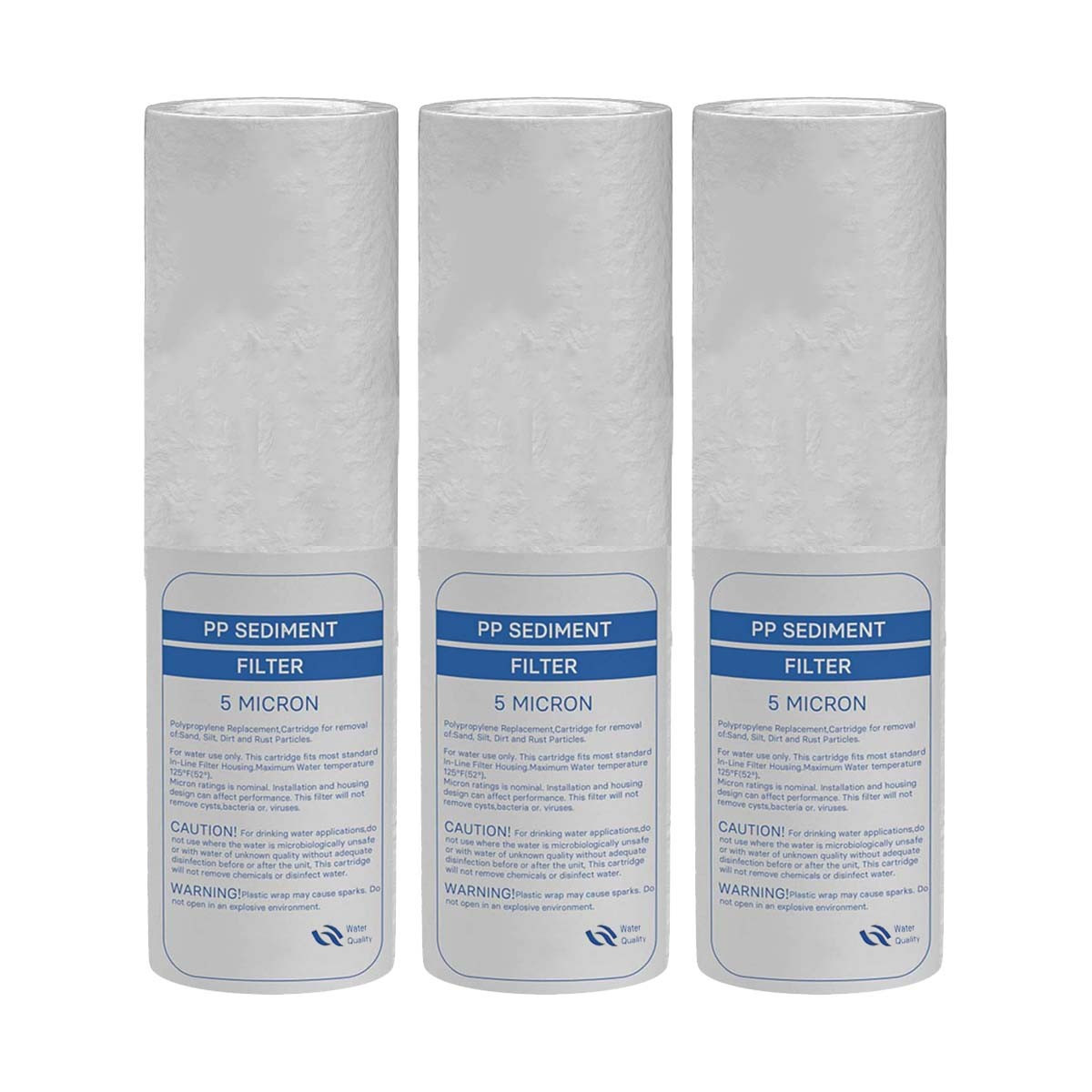 Set mit 3 Minen Anti-Sediment 10 µm für Tür Filter 9-3/4-10 Zoll