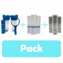 Filtration Pack Doppeltür Wasserfilter 50 und 20 Mikron Sedimentfilter.