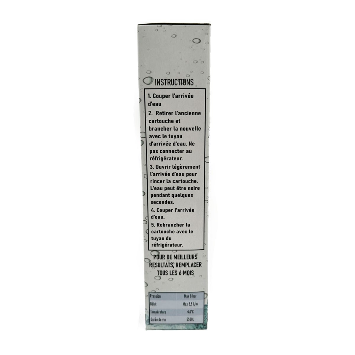 Filtro de agua para frigorífico Frigorífico Compatible con cualquier frigorífico Purewave americano o estándar.