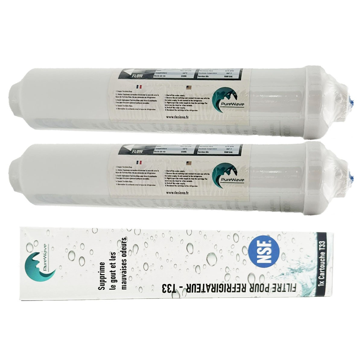 2x Purewave-Kühlschrankfilter, kompatibel mit jedem amerikanischen oder Standard-Kühlschrank
