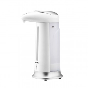 Distributeur automatique de savon, gel hydroalcoolique 330 ml gris et blanc soap dispenser auto dispenser
