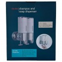 Double distributeur de savon et shampoing 2 x 500ml ultra ergonomique