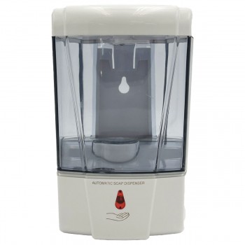 Dispensador de jabón y shampoo automático de pared 600 ml ergonómico transparente