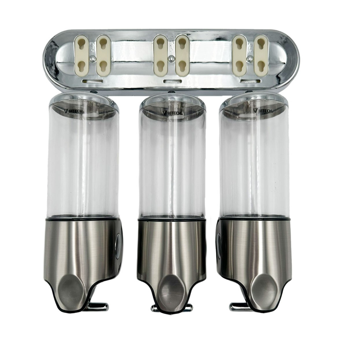 Doppio dispenser sapone e shampoo 2 x 500 ml professionale trasparente