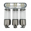 Doppio dispenser sapone e shampoo 2 x 500 ml professionale trasparente