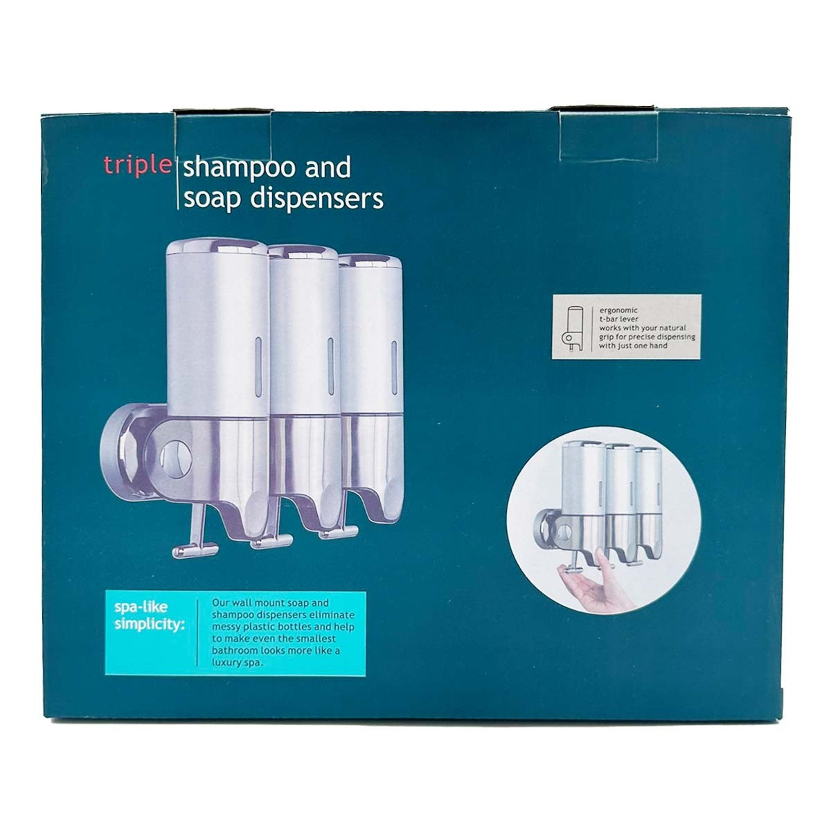 Doppel-Seifenspender und Shampoo 2 x 500 ml Transparent Profi