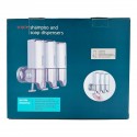 Doppel-Seifenspender und Shampoo 2 x 500 ml Transparent Profi
