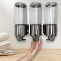 Doppio dispenser sapone e shampoo 2 x 500 ml professionale trasparente