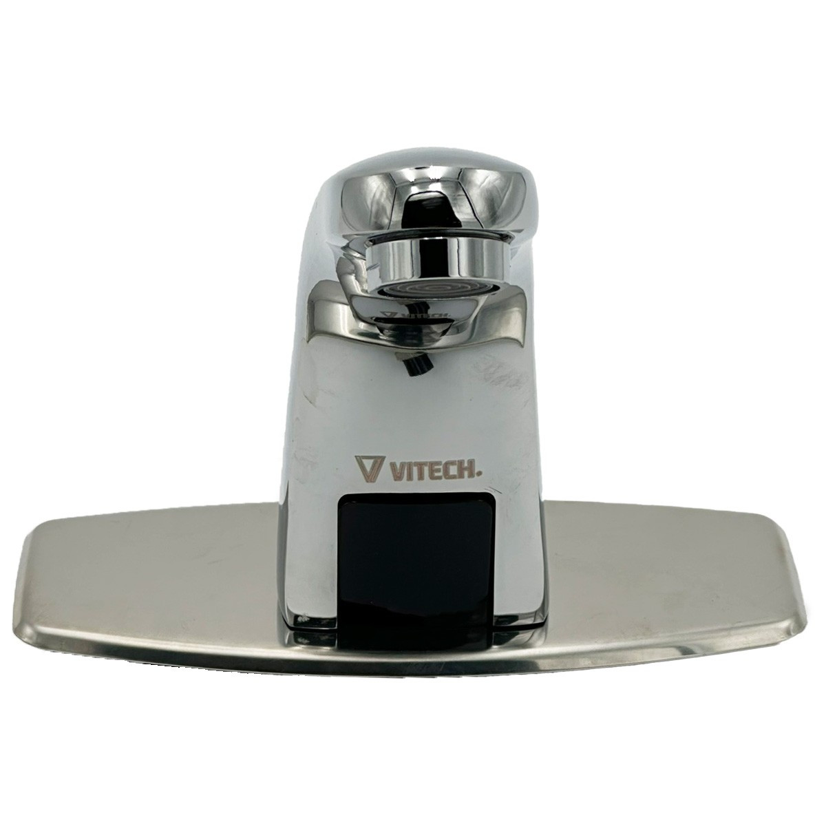 Grifo automático por infrarrojos antivandálico en acero inoxidable.