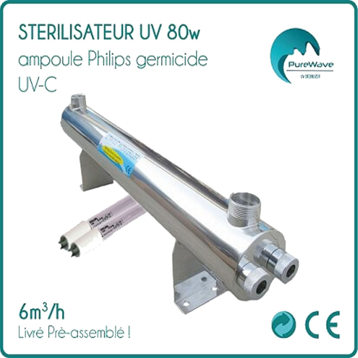 Esterilizador UV de 80 W Bombilla germicida Philips UV-C