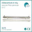 Stérilisateur UV 40w ampoule Philips 3 m3 / heure