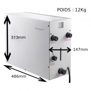 [9Kw] Steamplus 2021 Steam generator for Hammam for home use automatic draining