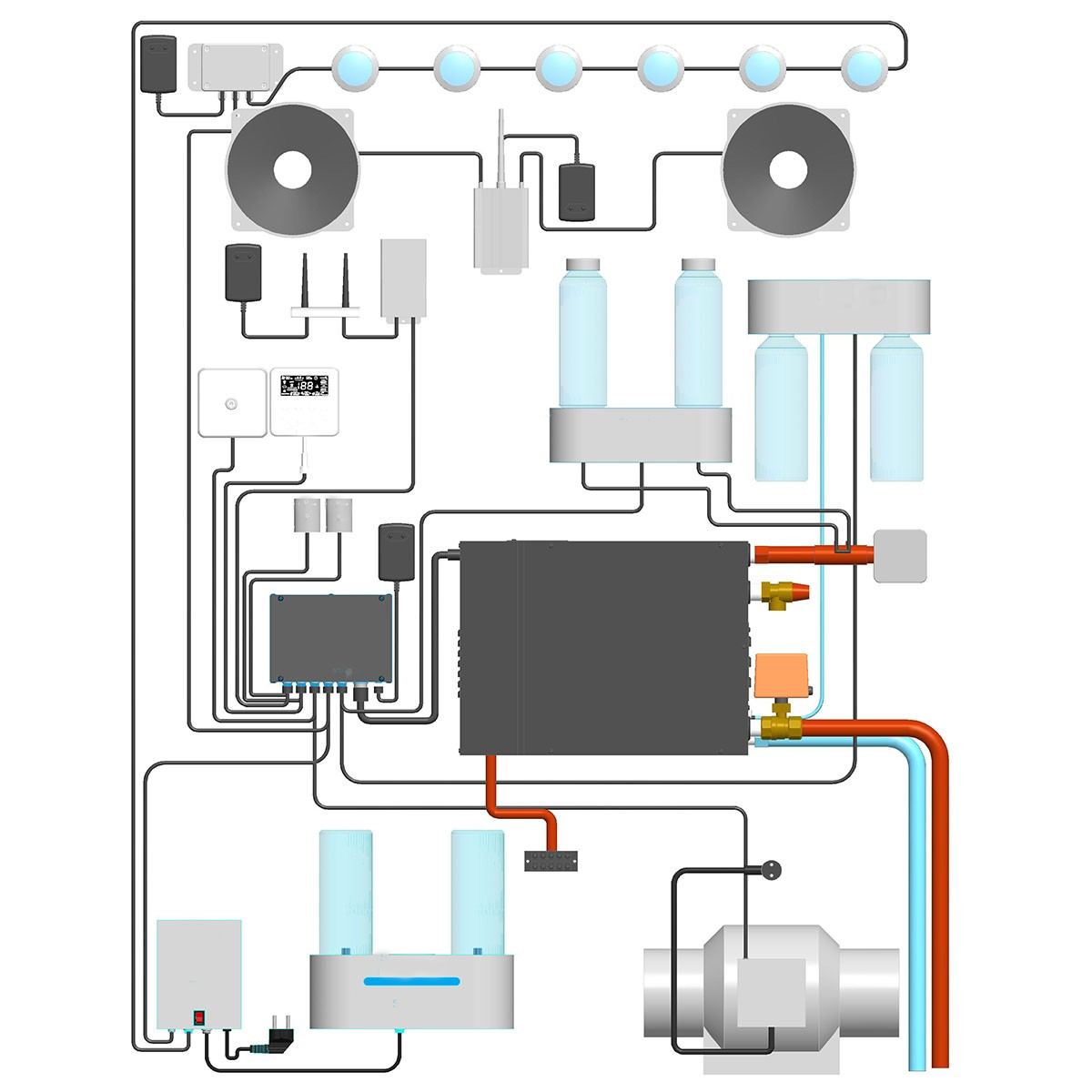 Générateur De Vapeur Pour Hammam 9Kw Desineo À Usage Professionnel Ou Domestique vidange automatique et options possible