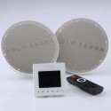 Kit enceinte étanche 2 x 80W avec télécommande déporté et télécommande centrale USB/bluetooth/carte SD/FM