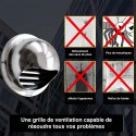 Rejilla de ventilación redonda de acero inoxidable de 100 mm con rejilla antiinsectos desineo para todos los ambientes húmedos b