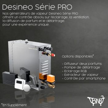 Dampf-Generator für Dampfbad 9Kw Desineo Serie Pro Premium alle Optionen