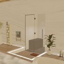 Kit de construcción cabina hammam con pared de cristal sobre azulejo 120 x 120 con generador de vapor