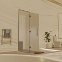 Hamam-Kabinenbausatz mit Glaswand zum Kacheln 120 x 120 mit Dampfgenerator