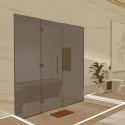 Hamam-Kabinenbausatz mit Glaswand zum Kacheln 200 x 120 mit Dampfgenerator