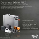 Kit realizzazione cabina hammam con parete in vetro da piastrellare 200 x 120 con generatore di vapore
